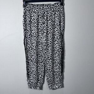 New Victoria's Secret Cheetah Print Slit Leg Pant Women Size S Vacation Swimsuit